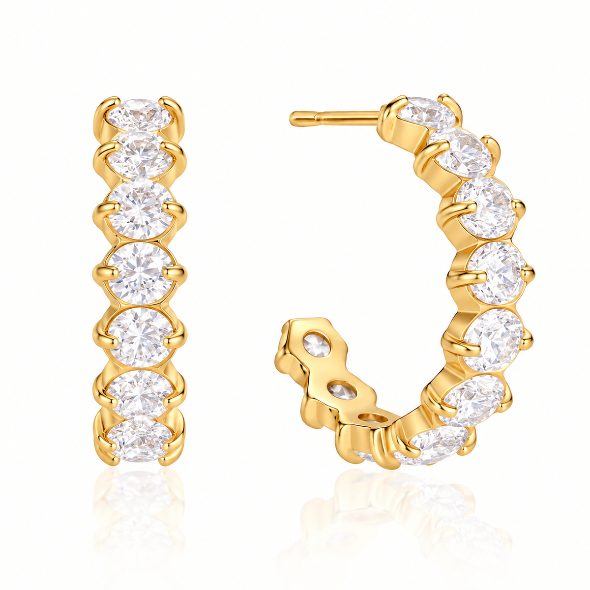 Classic Round CZ Earrings