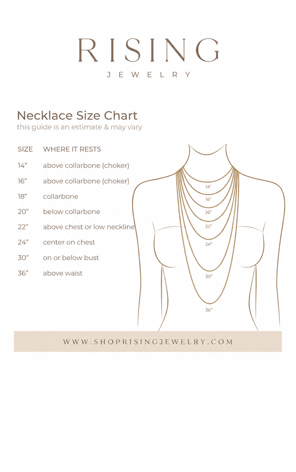 Necklace Size Chart