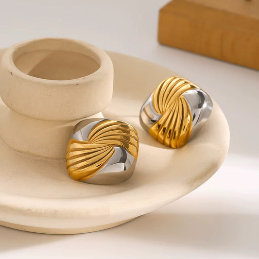 Emery Dual Tone Earring