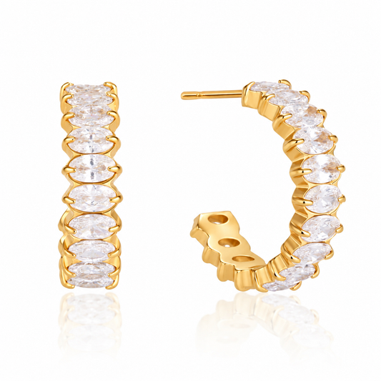 Classic Oval CZ Earrings