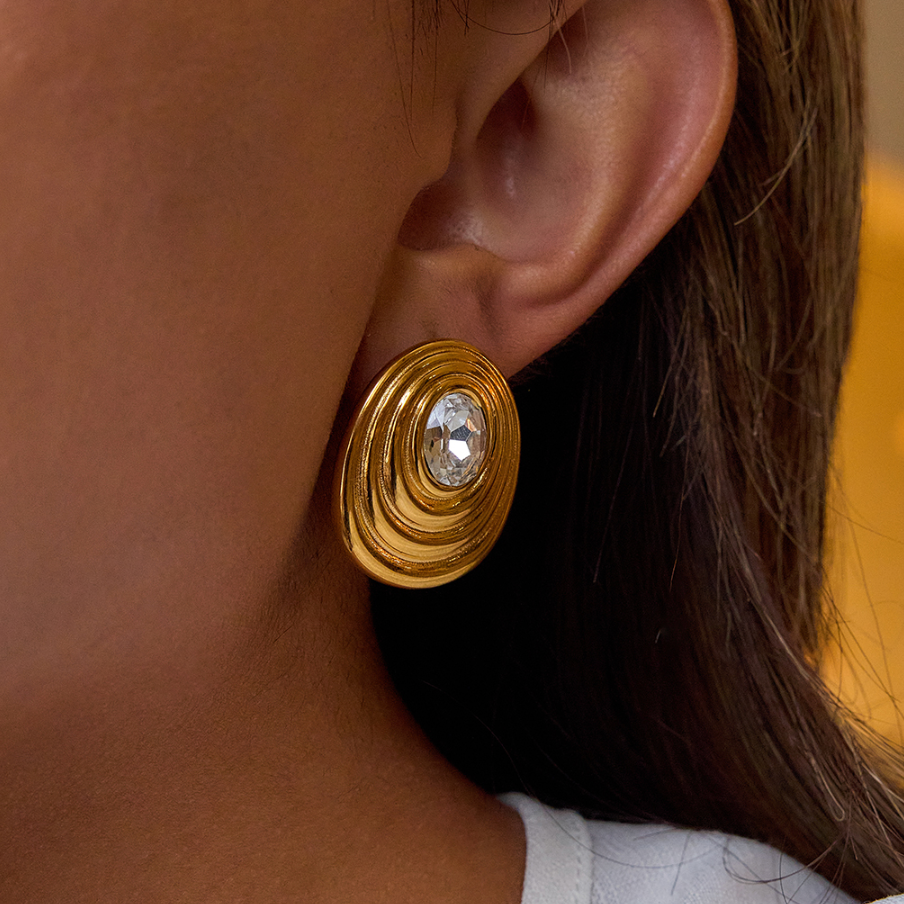 Vintage Style Round Earrings